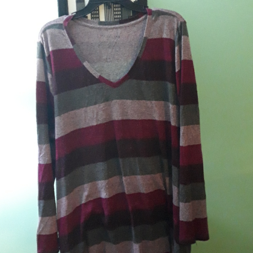 Lane Bryant Striped Long Sleeve Shirt Size 18/20